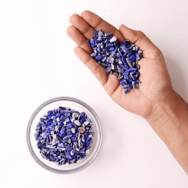 Lapis Lazuli Chips Stone – Symbol of Wisdom, Truth, and Royal Protection – Perfect for Decoration
