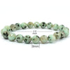 The Kiwi Jasper bracelet with a focus on its vibrant color and unique texture.