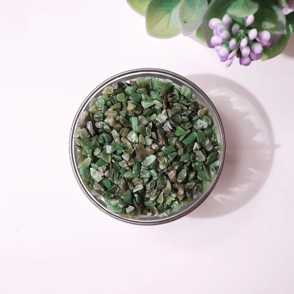 Green Jade Chips Stone – Symbol of Prosperity, Longevity, and Serenity – Perfect for Decoration