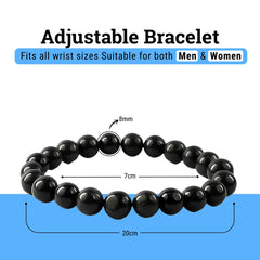 Black Onyx Bracelet - Helps in Strength, Protection, and Focus - Suitable for Unisex