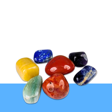 Load image into Gallery viewer, Natural 7 Chakra Tumble Stone Set - Energized Crystals for Reiki Healing and Energy Balancing
