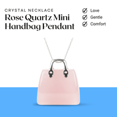 Rose Quartz Mini Handbag Pendant – Symbol of Love, Gentleness, and Comfort – Perfect for Daily Wear