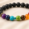 Certified Natural 7 Chakra with Black Obsidian Bracelet - Energy Balance & Protection | Buy Online - Image 7