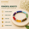 7 Chakra Bracelet – Natural Stone Bracelet for Energy Balance & Everyday Wear | Unisex Crystal Jewellery - Close Up Detail Texture | Natural Seven Chakra Crystal Bracelet for Chakra Balance & Energy Alignment