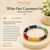 7 Chakra Bracelet – Natural Stone Bracelet for Energy Balance & Everyday Wear | Unisex Crystal Jewellery - Scale Reference | Natural Seven Chakra Crystal Bracelet for Chakra Balance & Energy Alignment