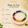 7 Chakra Bracelet – Natural Stone Bracelet for Energy Balance & Everyday Wear | Unisex Crystal Jewellery - Side View | Natural Seven Chakra Crystal Bracelet for Chakra Balance & Energy Alignment