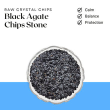 Load image into Gallery viewer, Black Agate Chips Stone – Symbol of Grounding, Courage, and Stability – Perfect for Decoration
