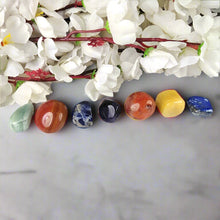 Load image into Gallery viewer, Natural 7 Chakra Tumble Stone Set - Energized Crystals for Reiki Healing and Energy Balancing
