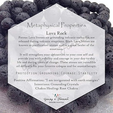 Load image into Gallery viewer, Mystic Ember  Lava Stone Handmade stretchable Power Bracelet For Both Men and Women - Black (Pack of 3)

