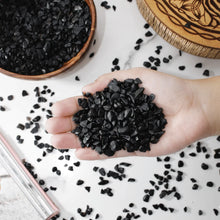 Load image into Gallery viewer, Black Agate Chips Stone – Symbol of Grounding, Courage, and Stability – Perfect for Decoration
