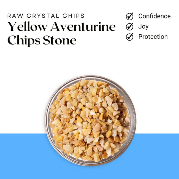 Yellow Aventurine Chips Stone – Symbol of Self-Esteem, Optimism, and Creativity – Perfect for Decoration