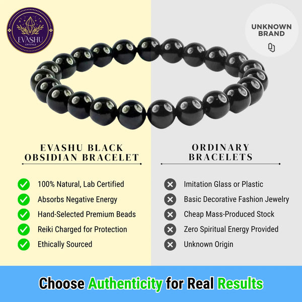Black Obsidian Bracelet – Healing Crystal Jewellery for Protection, Mental Clarity & Grounding