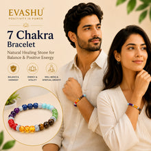 Load image into Gallery viewer, 7 Chakra Bracelet – Natural Stone Bracelet for Energy Balance &amp; Everyday Wear | Unisex Crystal Jewellery
