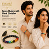 7 Chakra Bracelet with Black Obsidian – Natural Stone Bracelet for Protection, Balance & Everyday Wear | Unisex Crystal Jewellery