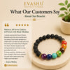 7 Chakra Bracelet with Black Obsidian – Natural Stone Bracelet for Protection, Balance & Everyday Wear | Unisex Crystal Jewellery