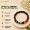 7 Chakra Bracelet with Black Obsidian – Natural Stone Bracelet for Protection, Balance & Everyday Wear | Unisex Crystal Jewellery