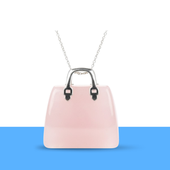 Rose Quartz Mini Handbag Pendant – Symbol of Love, Gentleness, and Comfort – Perfect for Daily Wear