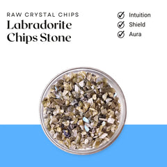 Labradorite Chips Stone – Symbol of Magic, Intuition, and Protection – Perfect for Decoration