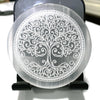 Selenite Charging Plate Engraved with Flower of Life — Healing Stone for Reiki & Crystal Meditatio
