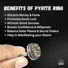Pyrite Ring & Pyrite Bracelet Set – Healing Stone Jewelry for Wealth & Protection