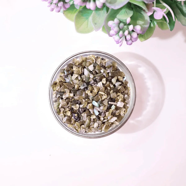 Labradorite Chips Stone – Symbol of Magic, Intuition, and Protection – Perfect for Decoration