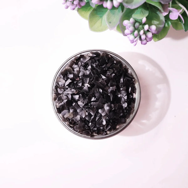 Black Obsidian Chips Stone – Symbol of Protection, Grounding, and Truth – Perfect for Decoration