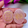Rose Quartz Healing Coin with Zibu Symbol – Healing Crystal for Love, Compassion & Emotional Balance