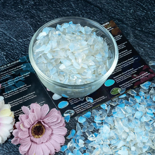 Opalite Chips Stone – Symbol of Clarity, Transition, and Inner Peace – Perfect for Decoration