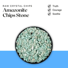 Load image into Gallery viewer, Amazonite chips stone for decoration – natural gemstone crystal chips

