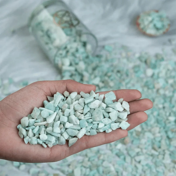 Amazonite Chips Stone – Symbol of Truth, Courage, and Hope – Perfect for Decoration