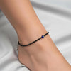 Pack of 2- Evil Eye Anklet with Black Tourmaline – Symbol of Ultimate Protection, Grounding, and Shielding – Nazar Suraksha Combo