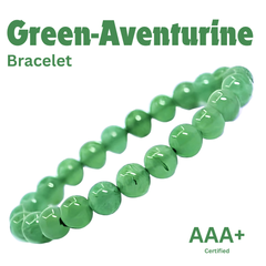 Wealth & Abundance: Green Aventurine Genuine Stone Bracelet for Men Women & Kids