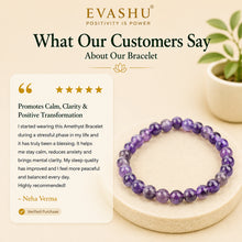Load image into Gallery viewer, Amethyst Bracelet – Natural Stone Bracelet for Focus, Calm Mind &amp; Everyday Wear | Unisex Crystal Jewellery
