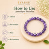 Amethyst Bracelet – Natural Stone Bracelet for Focus, Calm Mind & Everyday Wear | Unisex Crystal Jewellery