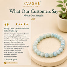 Load image into Gallery viewer, Aquamarine Bracelet – Natural Stone Bracelet for Clarity, Emotional Balance &amp; Everyday Wear | Unisex Crystal Jewellery

