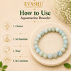 Aquamarine Bracelet – Natural Stone Bracelet for Clarity, Emotional Balance & Everyday Wear | Unisex Crystal Jewellery