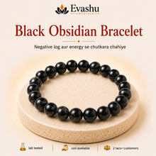 Load image into Gallery viewer, BLACK-OBSIDIAN-BRACELET main image
