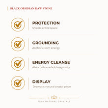 Load image into Gallery viewer, Black Obsidian Raw Stone – Symbol of Protection, Grounding, and Truth – Perfect for Display - Image 2

