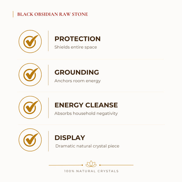 Black Obsidian Raw Stone – Symbol of Protection, Grounding, and Truth – Perfect for Display - Image 2