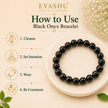 Load image into Gallery viewer, Black Onyx Bracelet – Natural Stone Bracelet for Strength, Protection &amp; Everyday Wear | Unisex Crystal Jewellery
