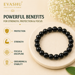 Black Onyx Bracelet – Natural Stone Bracelet for Strength, Protection & Everyday Wear | Unisex Crystal Jewellery
