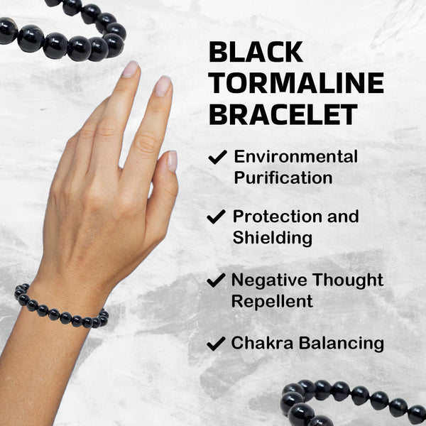 Protection & Grounding - Black Tourmaline Bracelet for everyday clarity and calm