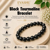 Black Tourmaline Bracelet – Natural Beaded Bracelet for Protection, Grounding & Everyday Wear | Unisex Crystal Jewellery