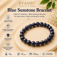 Blue Sunstone Bracelet – Natural Stone Bracelet for Calm Confidence, Clarity & Everyday Wear | Unisex Crystal Jewellery