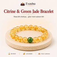 Certified Natural Citrine & Green Jade Bracelet - Wealth Flow & Prosperity | Buy Online