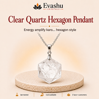 Certified Natural Clear Quartz Hexagon Pendant - Energy Boost & Clear Focus | Buy Online
