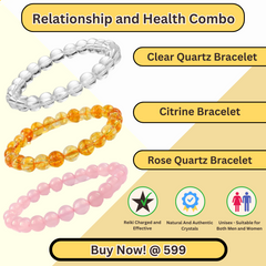 Close-up of Clear Quartz, Citrine and Rose quartz bracelet showing intricate details and natural Clear Quartz, Citrine and Rose quartz stone.