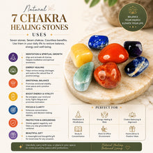 Load image into Gallery viewer, 7 Chakra Stone Tumble Set – Natural Healing Crystal Stones for Reiki, Meditation &amp; Energy Balancing | Chakra Crystal Kit
