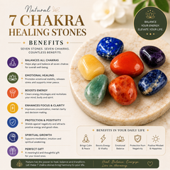 7 Chakra Stone Tumble Set – Natural Healing Crystal Stones for Reiki, Meditation & Energy Balancing | Chakra Crystal Kit