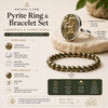 Pyrite Ring & Pyrite Bracelet Set – Natural Crystal Jewellery Combo for Confidence, Protection & Everyday Wear | Unisex Gift Set
